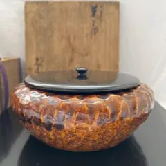 ♦大樋焼作家物 飴釉ぐい呑み 酒器 未使用の美品 楽焼脇窯 骨董品 ♢大樋焼作家物 飴釉ぐい呑み 酒器 未使用の美品