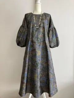 本場大島紬リメイクワンピース