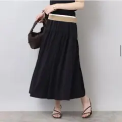 アンタイトル⭐︎新品　【洗える】シャイニングティアードスカート　大きいサイズ42