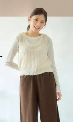 【新品未使用】しまむら グレー ニットベスト М