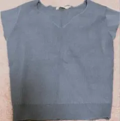 cocodeal サマーニット　美品　サックスブルー　ブルーグレー