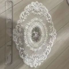 アイボリー レース テーブルランナー