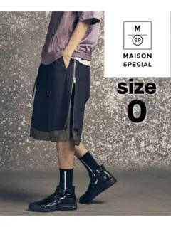 【MAISON SPECIAL】 Wide Short Pants ネイビー　0