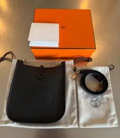 HERMES エルメス エヴリン3 PM ノワール ゴールド金具 あんしん鑑定可 