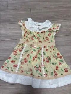 Souris チェリー柄 半袖ワンピース　90