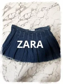 ☘️P1☘ZARA デニム プリーツスカート L