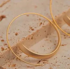 フープピアス　circle pierce ゴールド