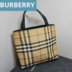 BURBERRY バッグ レディース ミニトート PVCキャンバス×レザー