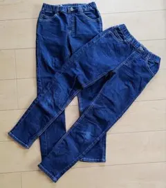 branshes 140サイズ デニム ロングパンツ ブランシェス 2本セット