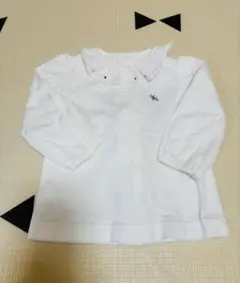 familiar80ホワイト フリル襟 シャツ