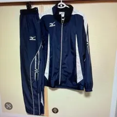 美品MIZUNO ミズノ ウィンドブレーカー 上下セットネイビー　サイズＬ