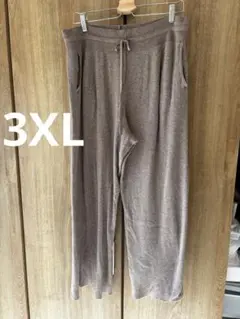 UNIQLO ウォッシャブルリブニットパンツ3XL