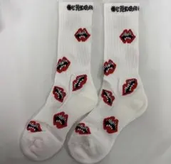 CHROME HEARTS リップ柄 ソックス ホワイト Mサイズのサムネイル