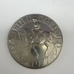 外国通貨 イギリス エリザベス2世女王の即位25周年 1977
