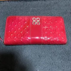 COACH 長財布 エナメル レディース