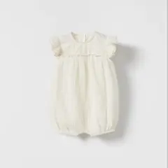 【美品】ZARA ベビー　エンブロイダリー　ロンパース　レース　68㎝　3-6m