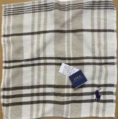 POLO チェック柄 タオルハンカチ ギフトボックス入り