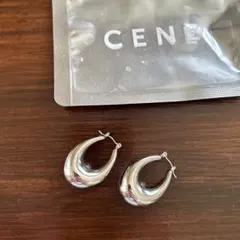CENE シルバー フープピアス 約3.5cmのサムネイル