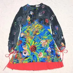 MSGM ワンピース　花柄　総柄　リボン　チュニック　38のサムネイル