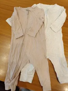 NEXT baby ロンパース 2点セット リブ素材
