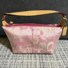 【希少/美品】COACH シグネチャー ハンドバッグ ピンク Y2K 6561