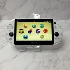 PS Vita 2000 ホワイト 美品 液晶傷なし黄ばみなし 8GBメモリ付き