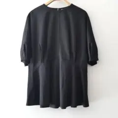 Theory luxe 髙橋リタコラボ ペプラムフレアカットソー ブラック 38