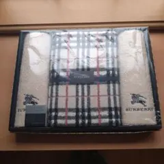 新品未使用　BURBERRY　バスタオル　フェイスタオル　ウォッシュタオル BURBERRY】 タオル2点 フェイスタオル ウォッシュタオル
