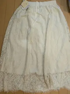 earth オフホワイト レーススカート
