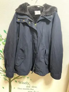 【Discoat】ショートモッズコート マウンテンパーカー ネイビー/Lサイズ