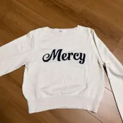 Mercy ロゴ刺繍 ニットセーター 長袖