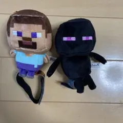 Minecraft スティーブ & エンダーマン ぬいぐるみ　フリューくじのサムネイル