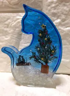 固まるハーバリウム ねこの中のXmas