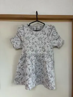 GRL トップス　花柄ジャガードパワショルダペプラムブラウス