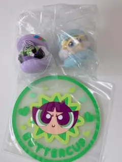 パワーパフガールズ きゃらまかろん　ラバーコースター　バターカップ　バブルス