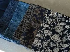 ネイビー系 生地6枚セット