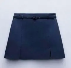 ZARA ベルトデニムミニスカート