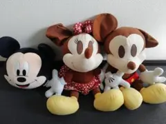 ミッキーマウス・ミニーマウス ぬいぐるみセット　ミッキークッション
