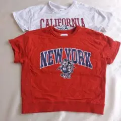 2枚セット　リバース風　カレッジTシャツ