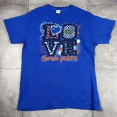 古着　フロリダ・ゲイターズ Tシャツ 青　脇ほつれ穴有