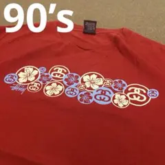 デッドストック　90s OLD STUSSY 紺タグ シャネルロゴ Tシャツのサムネイル