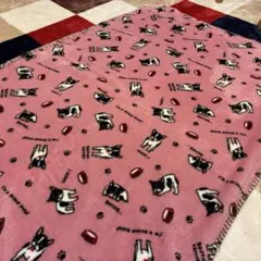 フレンチブルドッグ　ブランケット　ピンク