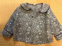 コミア comia 横浜元町 ストライプ ドット 水玉 シャツ ブラウス 紺 白 
