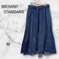 BROWNY STANDARD デニムフレアスカート 【M】ブルー
