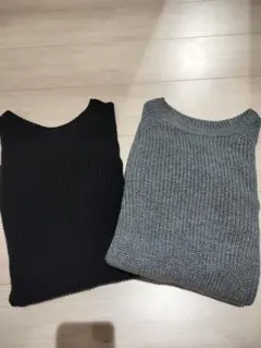 【 H&M 】定番 リブ編み ニット 　色違いセット