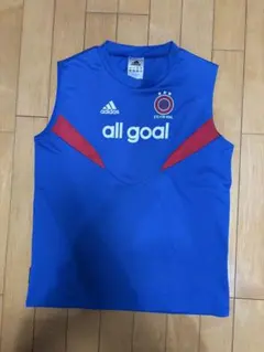 adidas ノースリーブタンクトップ 青　サッカー　160cmのサムネイル