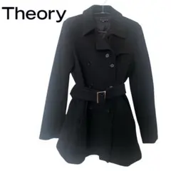 SALE ［美品］セオリー　ダブルブレスト コート　ミドルコート　カシミヤ