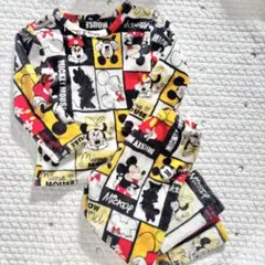 130 ディズニー　パジャマ　もこもこ　ミッキー　バースデイ　西松屋　長袖セット