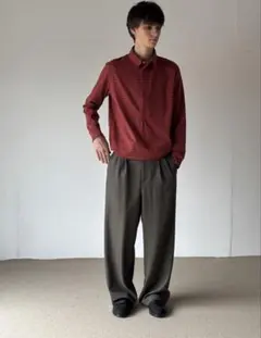トップス ABELIA EDOWARD GOUCHA LP POLO Dot mesh ABELIA EDOWARD GOUCHA【アベリアエドワードゴウチャ】Ls polo dot