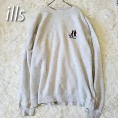 イルス トレーナー ビッグシルエット 刺繍入り（L） ゆったり カジュアル